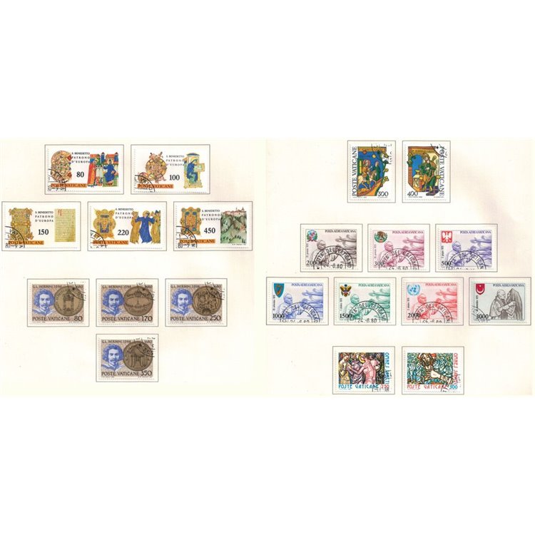 VATICANO 1980 Annata completa 20v us