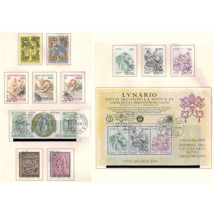 VATICANO 1982 Annata completa 13v + 1 BF us
