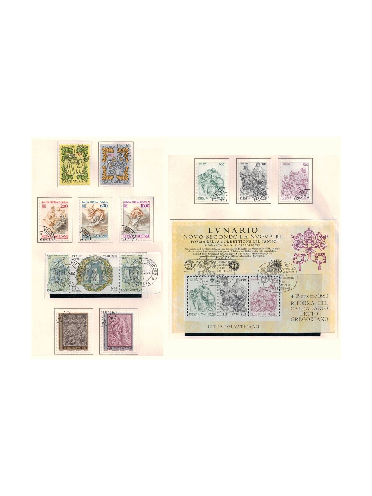 VATICANO 1982 Annata completa 13v + 1 BF us