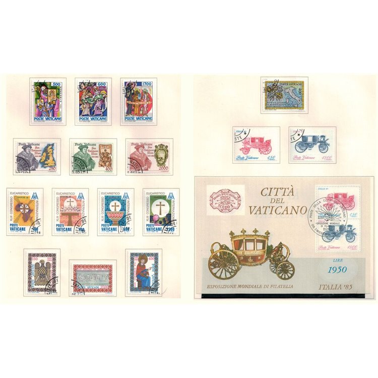 VATICAN 1985 Complete Year 16v + 1 s/s us