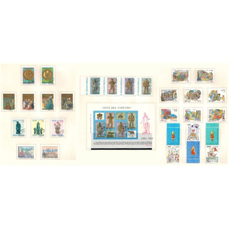 VATICANO 1987 Annata completa 26v + 1 BF us