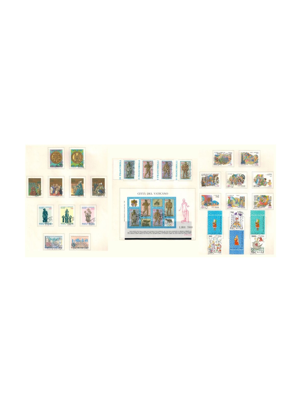 VATICANO 1987 Annata completa 26v + 1 BF us