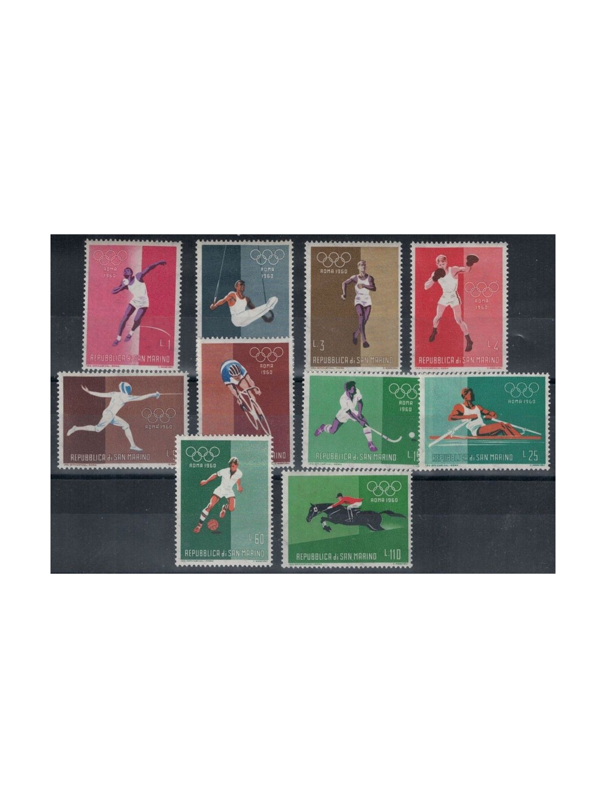 SAN MARINO 1960 Rome Olympics 10v MNH**