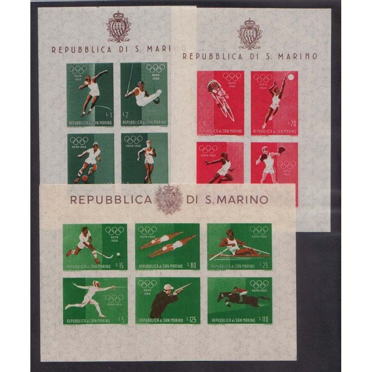SAN MARINO 1960 Olimpiadi di Roma 3 BF MNH**