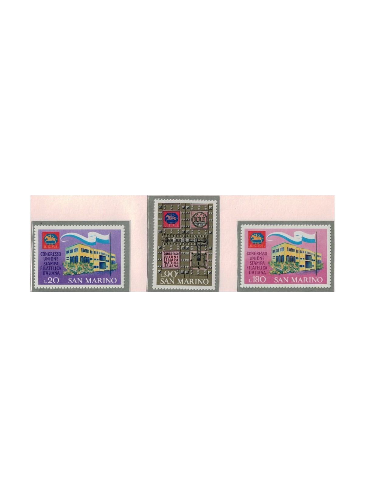 SAN MARINO 1971 Unione stampa filatelica italiana 3v MNH**