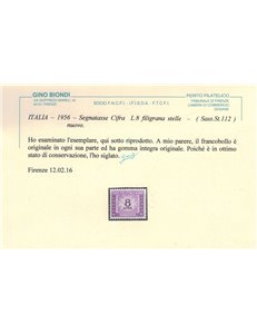 ITALIA 1955-66 Segnatasse 8 ₤ stelle MNH** ©