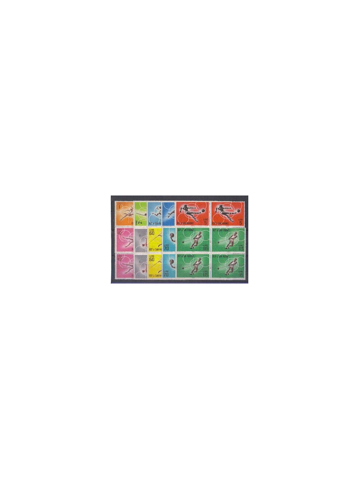 SAN MARINO 1963 Pre-Olympic 10v in blocks of four MNH**