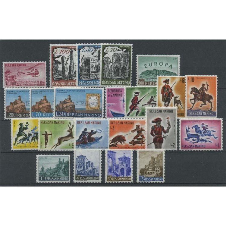 SAN MARINO 1961 Complete Year 22v MNH**