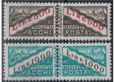 SAN MARINO 1967-72 Pacchi postali 2v MNH**