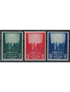 VATICAN 1945 Pro prisoners, 3rd issue 3v MH*