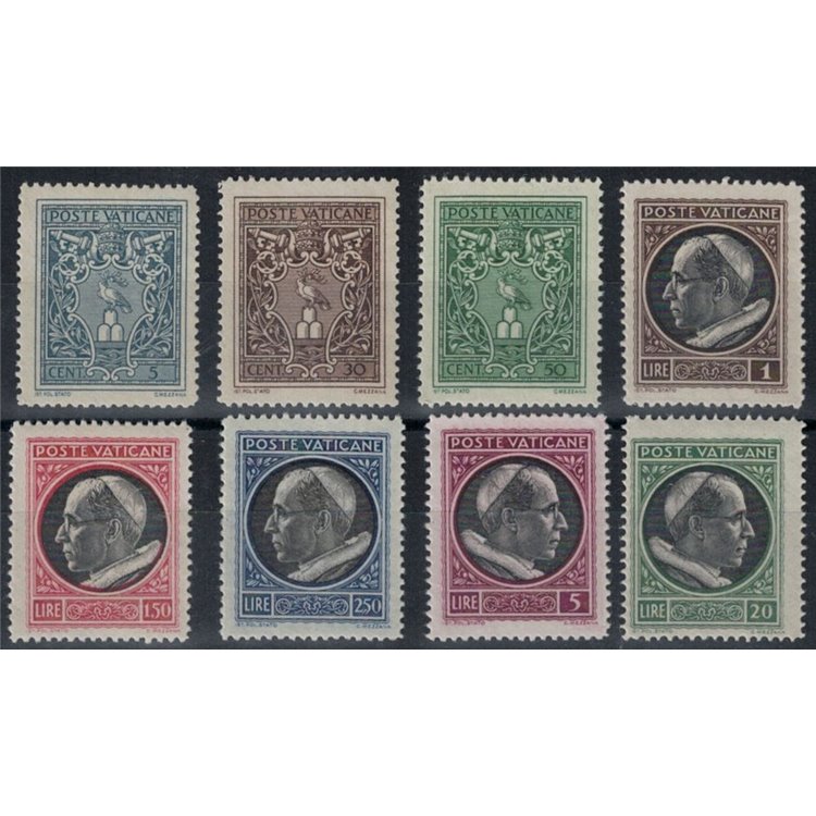 VATICAN 1945 Medallions 8v MNH**