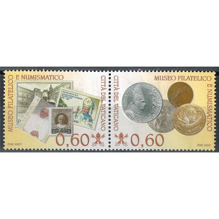 VATICANO 2007 Nuovo museo filatelico e numismatico 2v MNH**