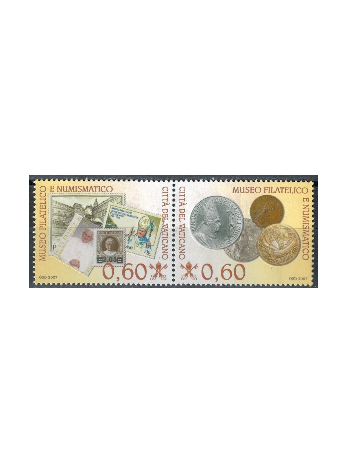 VATICAN 2007 New Philatelic and Numismatic Museum 2v MNH**