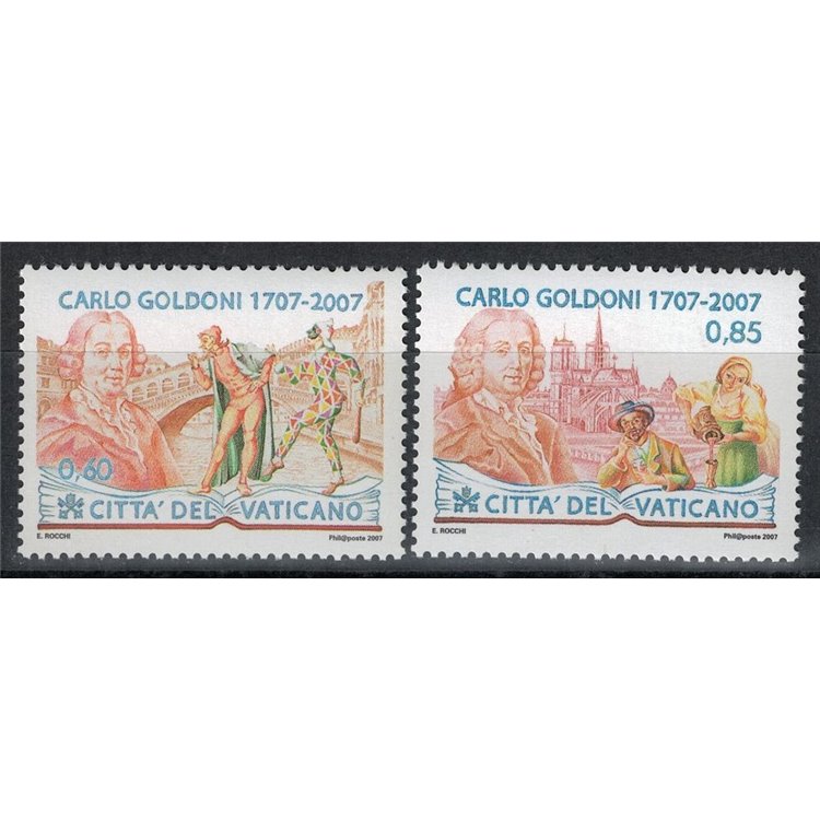 VATICAN 2007 Carlo Goldoni 2v MNH**
