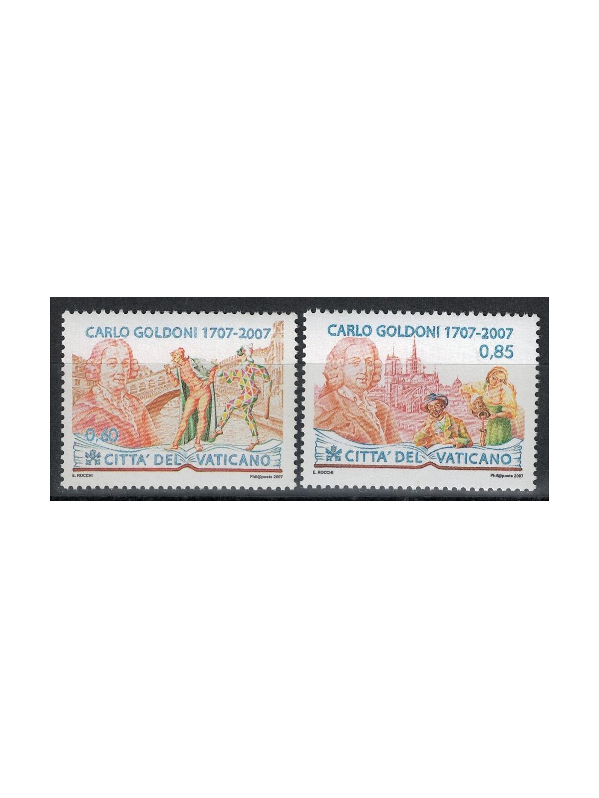 VATICAN 2007 Carlo Goldoni 2v MNH**