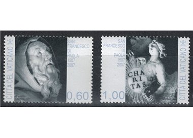 VATICANO 2007 San Francesco di Paola 2v MNH**