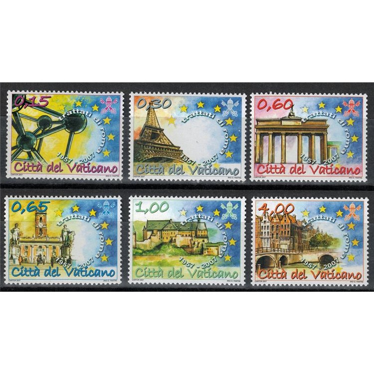 VATICAN 2007 Treaties of Rome 6v MNH**