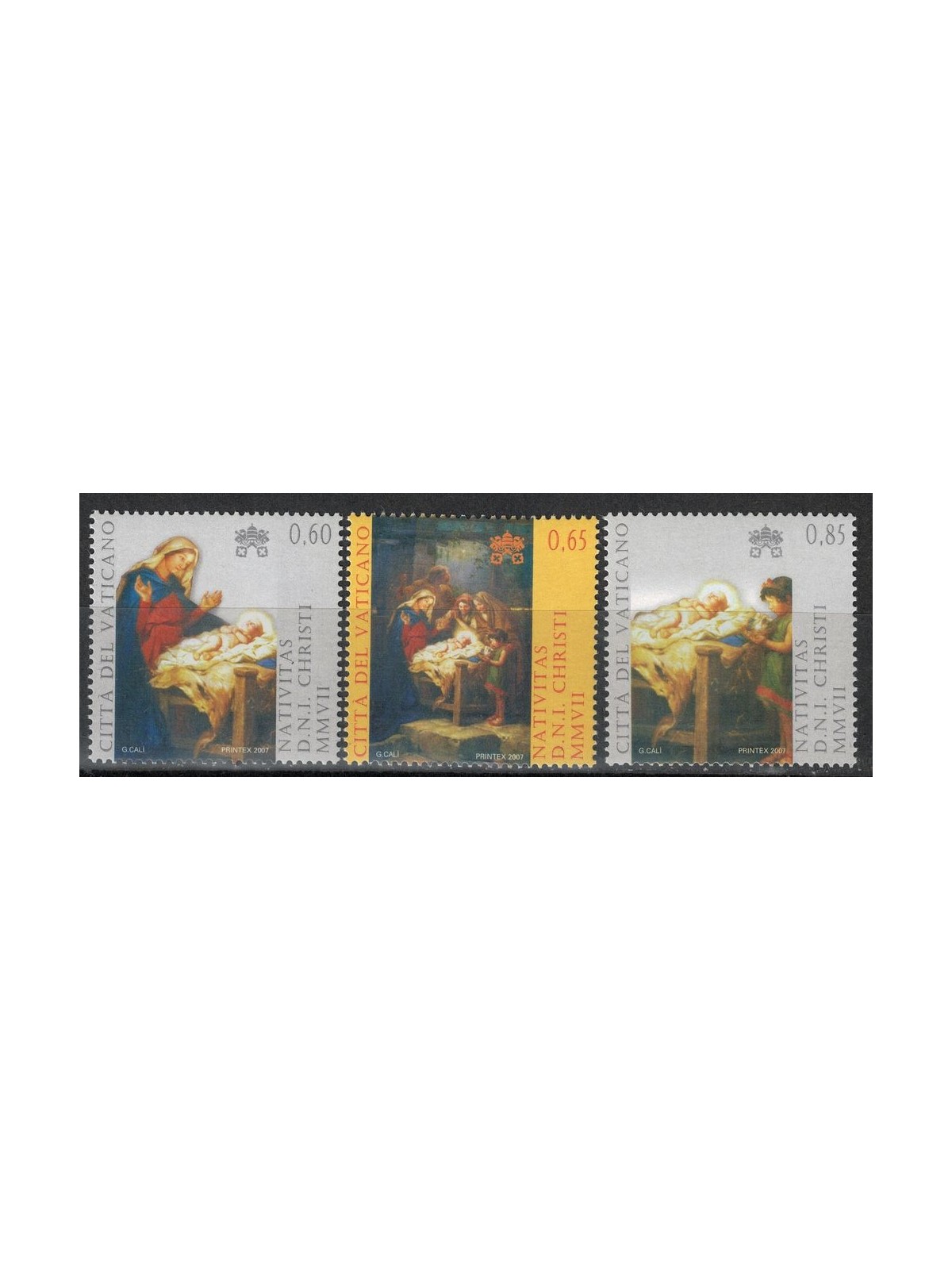 VATICAN 2007 Christmas 3v MNH**