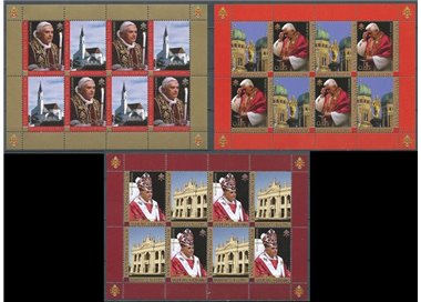 VATICAN 2007 Birthday of Pope Benedict XVI 3 s/s MNH**