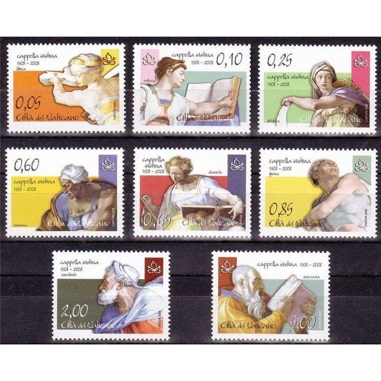 VATICAN 2008 Sistine Chapel 8v MNH**