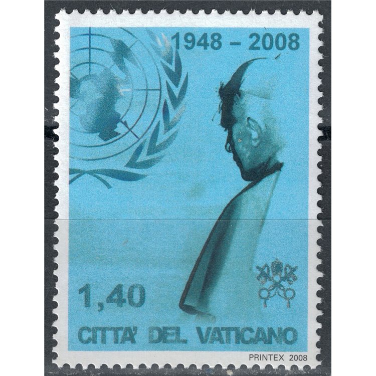 VATICANO 2008 Visita del Papa all'ONU MNH**