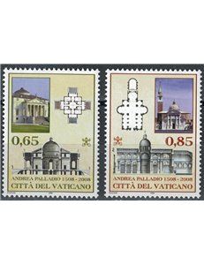 VATICANO 2008 Andrea Palladio 2v MNH**