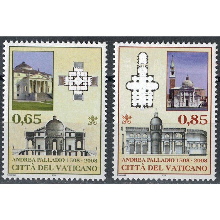 VATICANO 2008 Andrea Palladio 2v MNH**