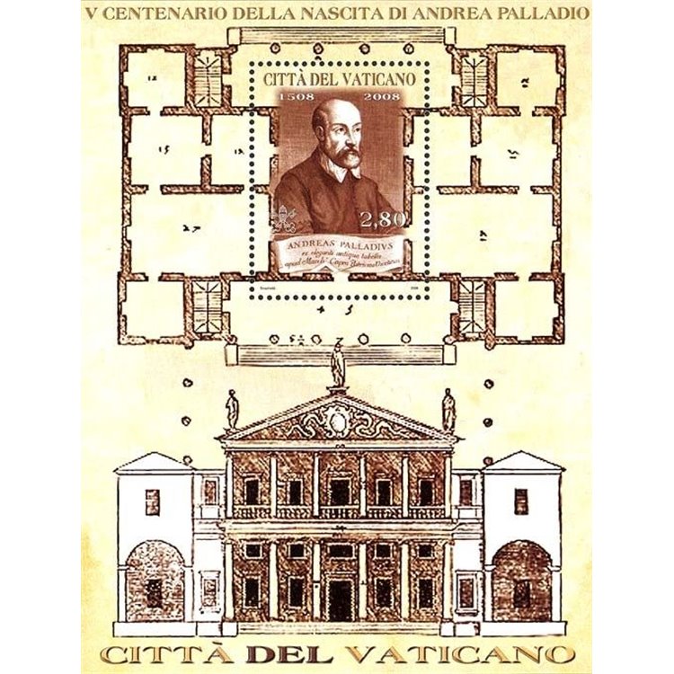 VATICAN 2008 Andrea Palladio s/s MNH**