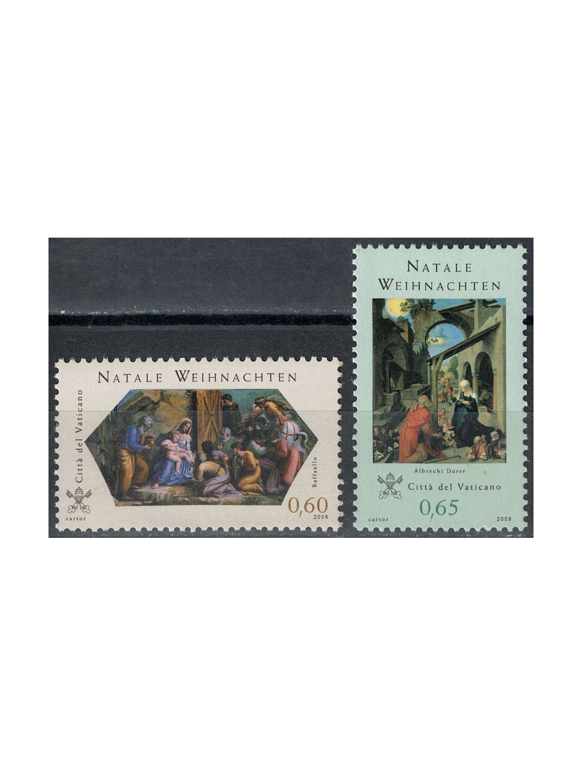 VATICANO 2008 Natale 2v MNH**