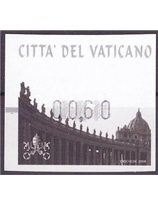 VATICANO 2008 Basilica di San Pietro, francobollo automatico MNH**