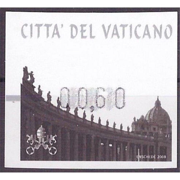 VATICANO 2008 Basilica di San Pietro, francobollo automatico MNH**