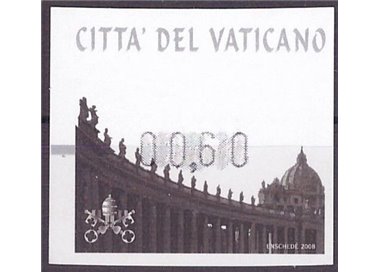 VATICANO 2008 Basilica di San Pietro, francobollo automatico MNH**