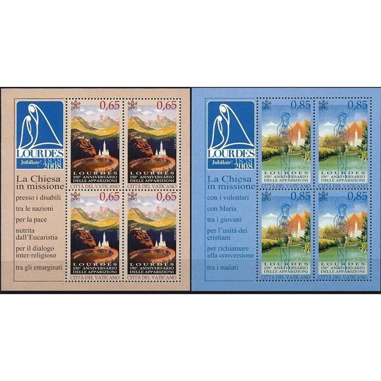 VATICAN 2008 Our Lady of Lourdes 2nd s/s MNH**