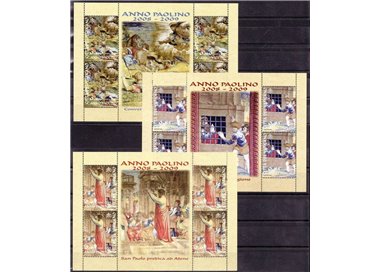 VATICANO 2008 Anno Paolino 3 BF MNH**
