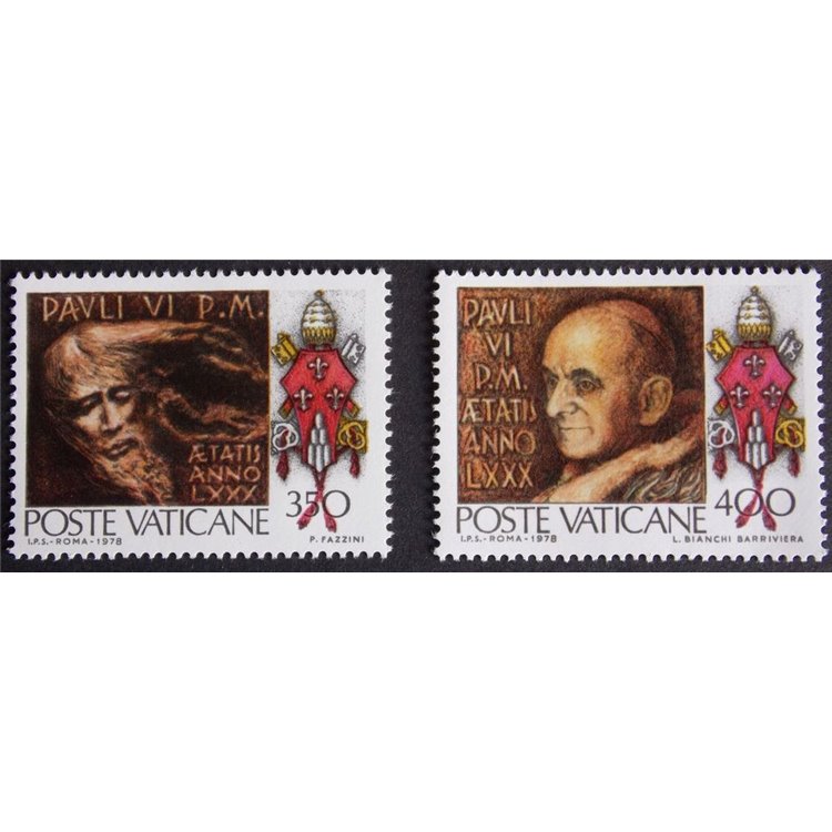 VATICAN 1978 Birthday of Paul VI 2v MNH**