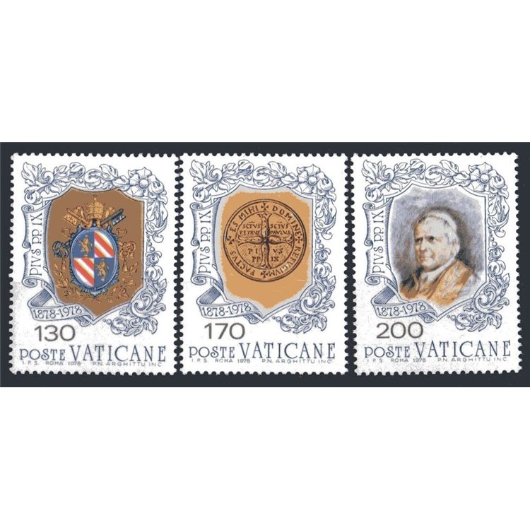 VATICAN 1978 Pius IX 3v MNH**