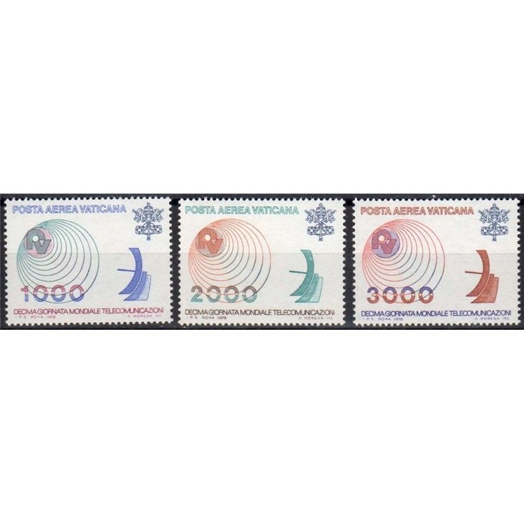 VATICANO 1978 Telecomunicazioni 3v MNH**