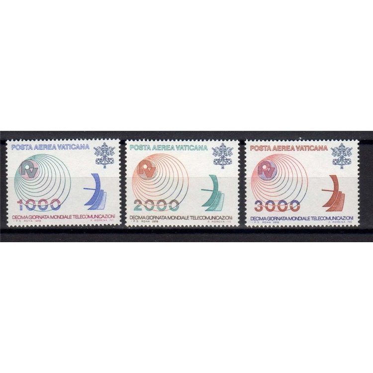 VATICANO 1978 Telecomunicazioni 3v MNH**