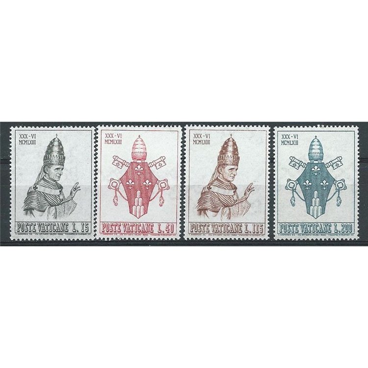 VATICAN 1963 Coronation of Paul VI 4v MNH**