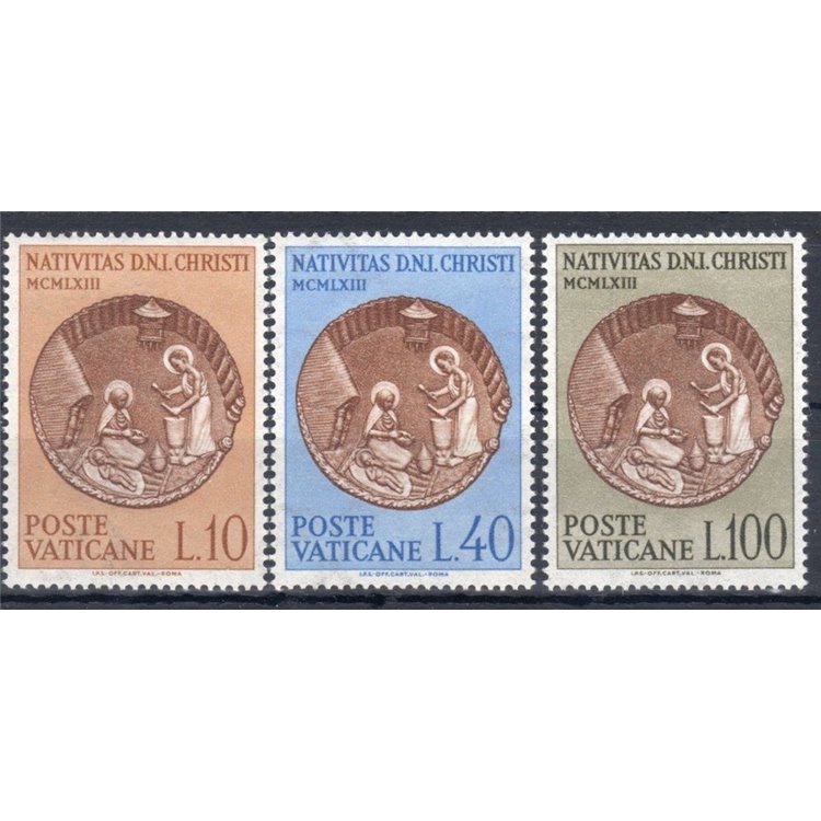 VATICANO 1963 Natale 3v MNH**