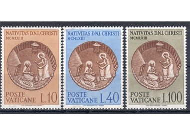 VATICANO 1963 Natale 3v MNH**