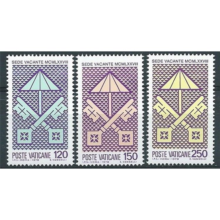 VATICAN 1978 Sede vacante Giovanni Paolo I 3v MNH**