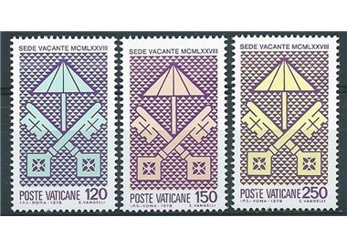 VATICANO 1978 Sede vacante Giovanni Paolo I 3v MNH**