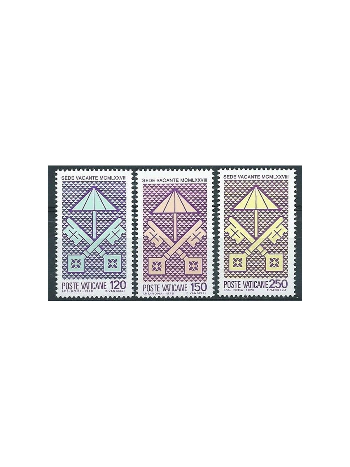 VATICANO 1978 Sede vacante Giovanni Paolo I 3v MNH**