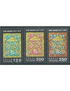 VATICAN 1978 Sede vacante Giovanni Paolo II 3v MNH**