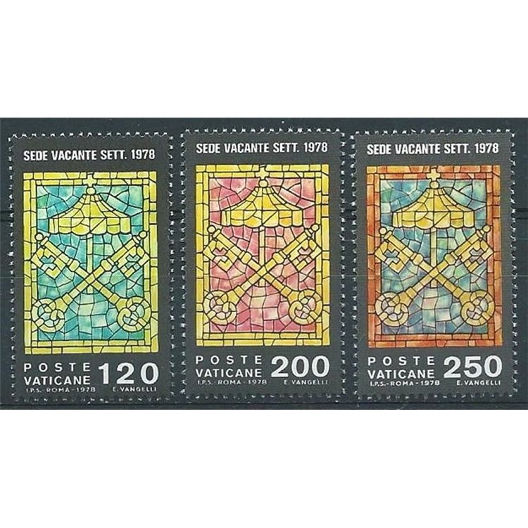 VATICAN 1978 Sede vacante Giovanni Paolo II 3v MNH**