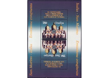 ITALIA 1994 Basilica di San Marco BF MNH**