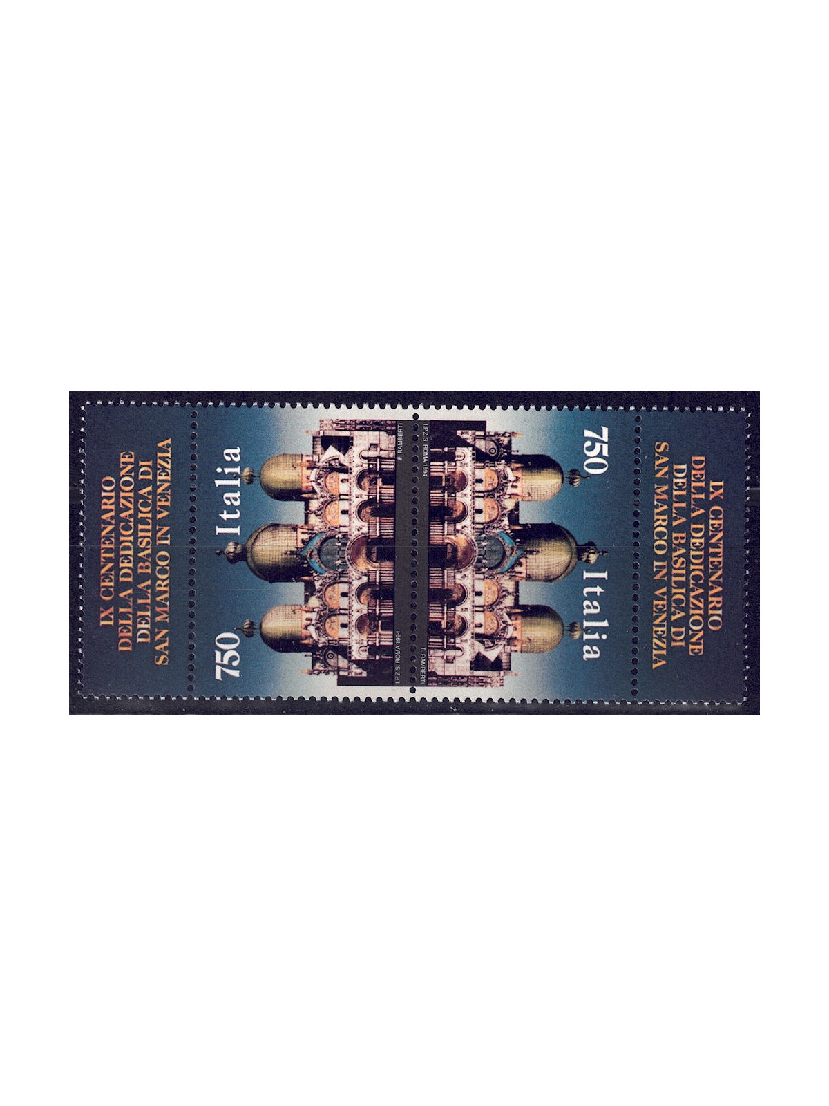 ITALY 1994 Basilica of San Marco tete-beche MNH**