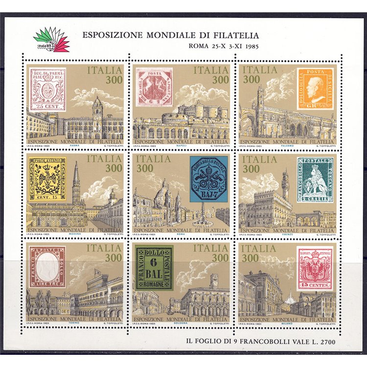 ITALIA 1985 Antichi Stati BF MNH**