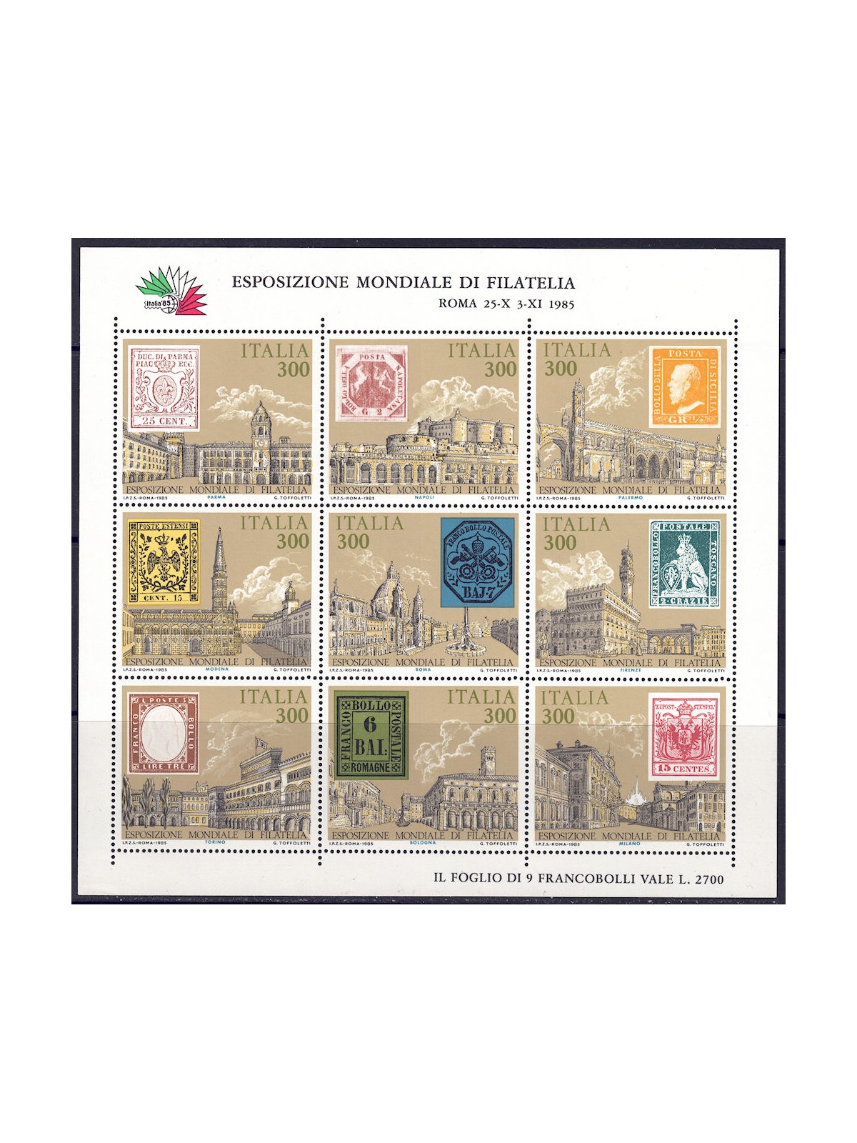 ITALY 1985 Ancient States s/s MNH**